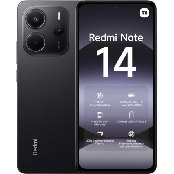 Xiaomi Redmi Note 14 4G 6GB RAM 128GB Midnight Black